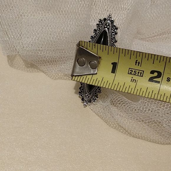 Statement Ring!  Antiqued Silver and Black! - Picture 6 of 7